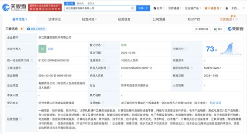 鼎捷數智在浙江成立軟件公司，注冊資本1000萬元助力科技發展